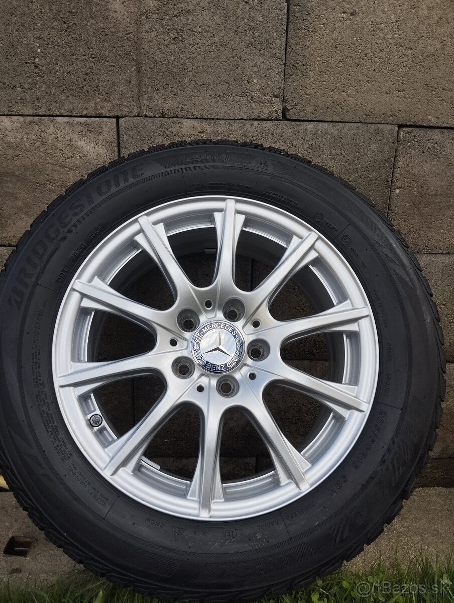 MERCEDES 16"+205/60+Snímače -zimná sada