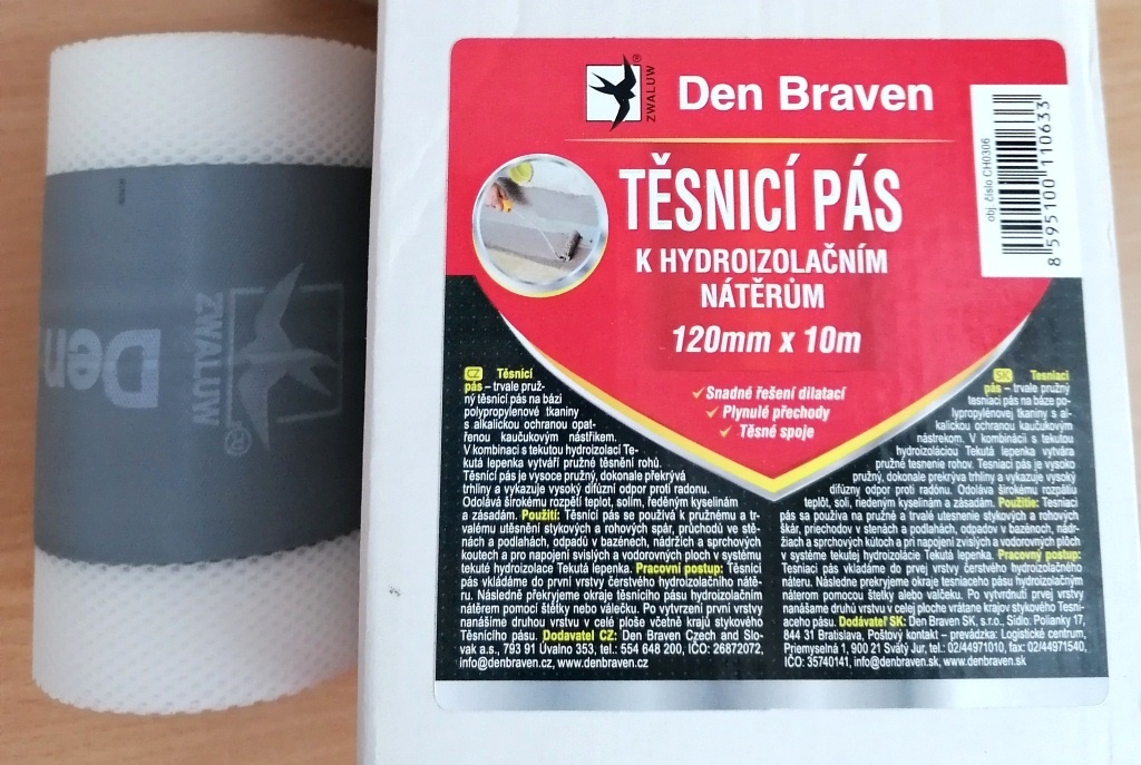 Tesniaci pás k hydroizolačným náterom Den Braven cca 3.6m