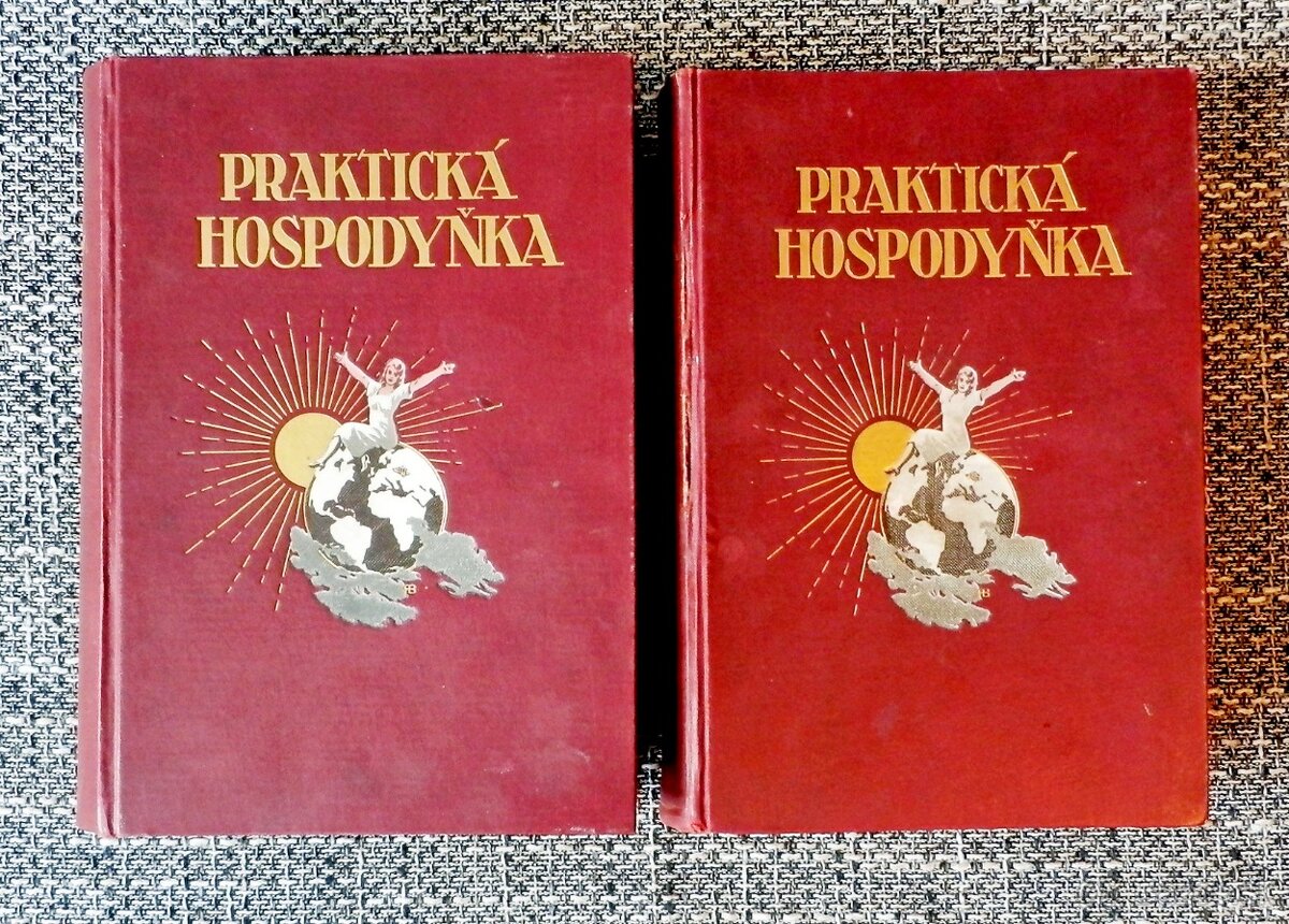 Praktická hospodyňka, dvojdílná starožitná kniha z roku 1928