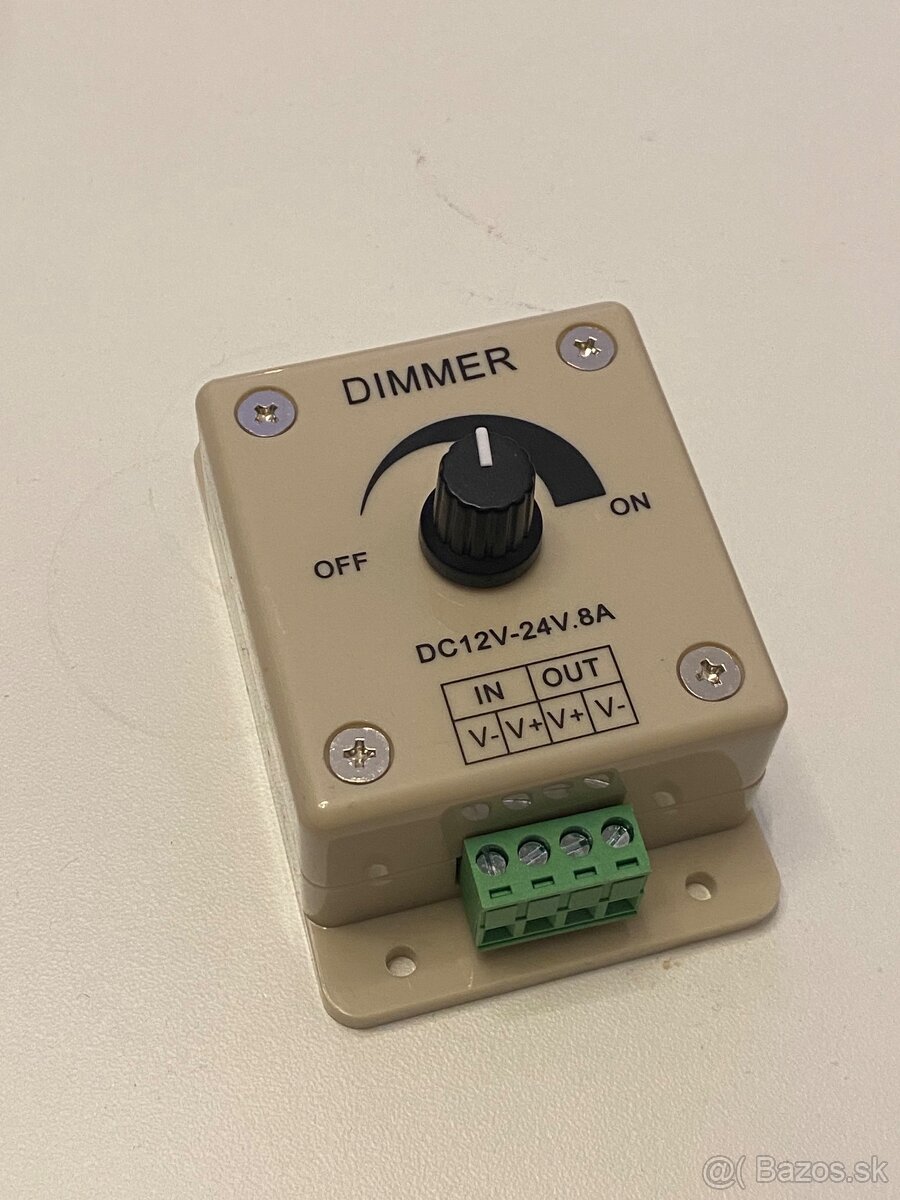 LED Stmievač 12-24V 8A - Nastaviteľný Regulátor Intenzity