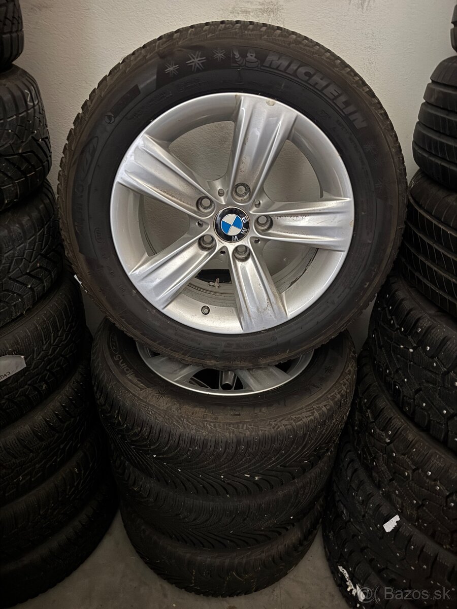 BMW 3 disky + zimné pneu 225/55R 16 originál BMW