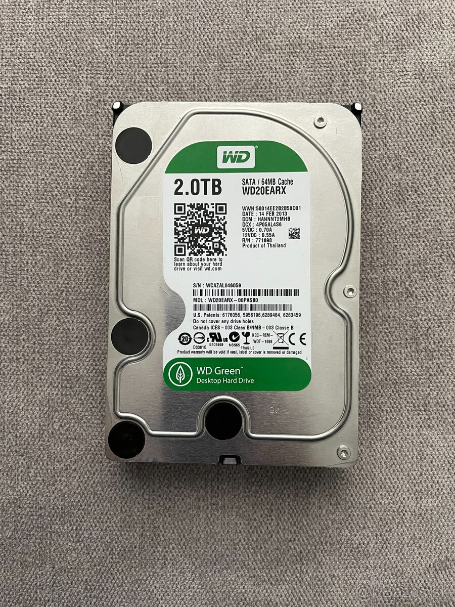 3,5" HDD WD Green 2TB