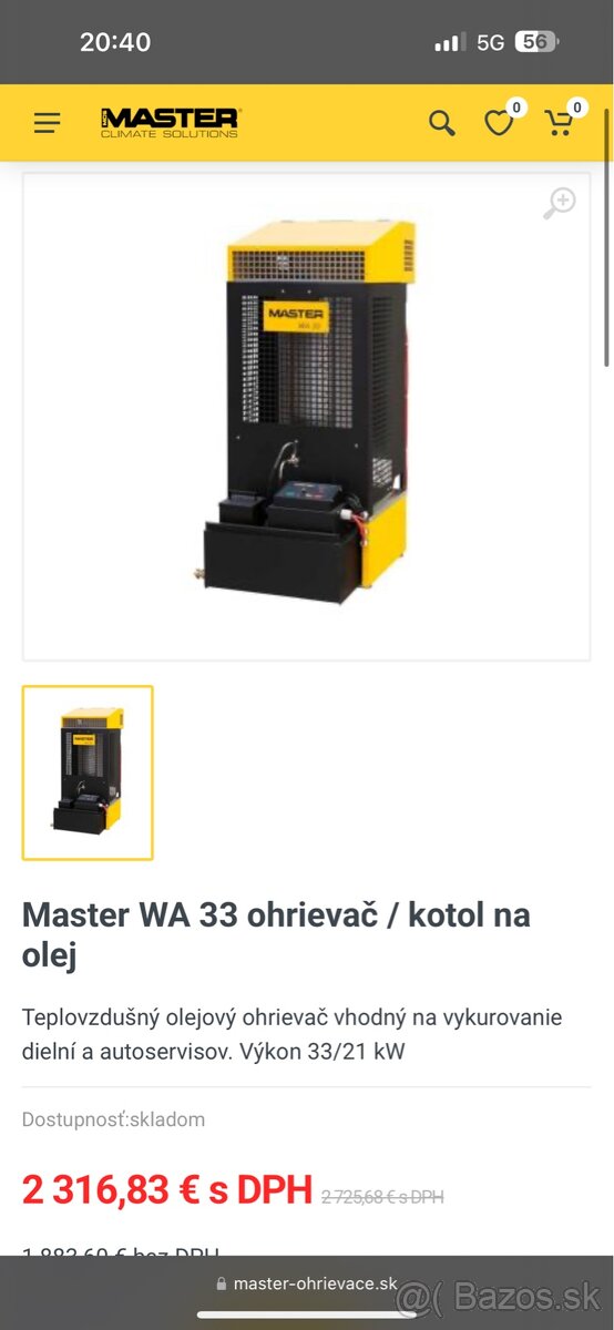 Master kotol na olej