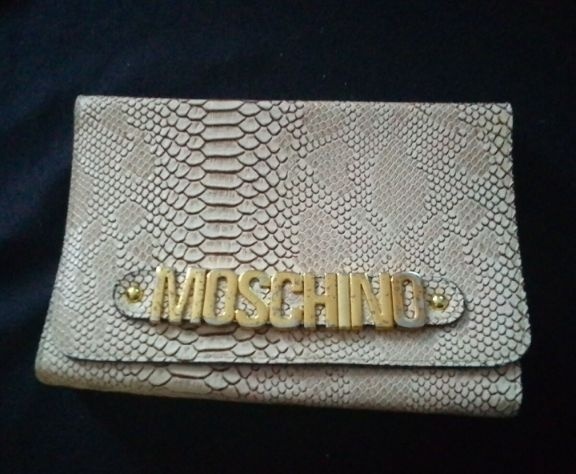 MOSCHINO listová kabelka hadí vzor