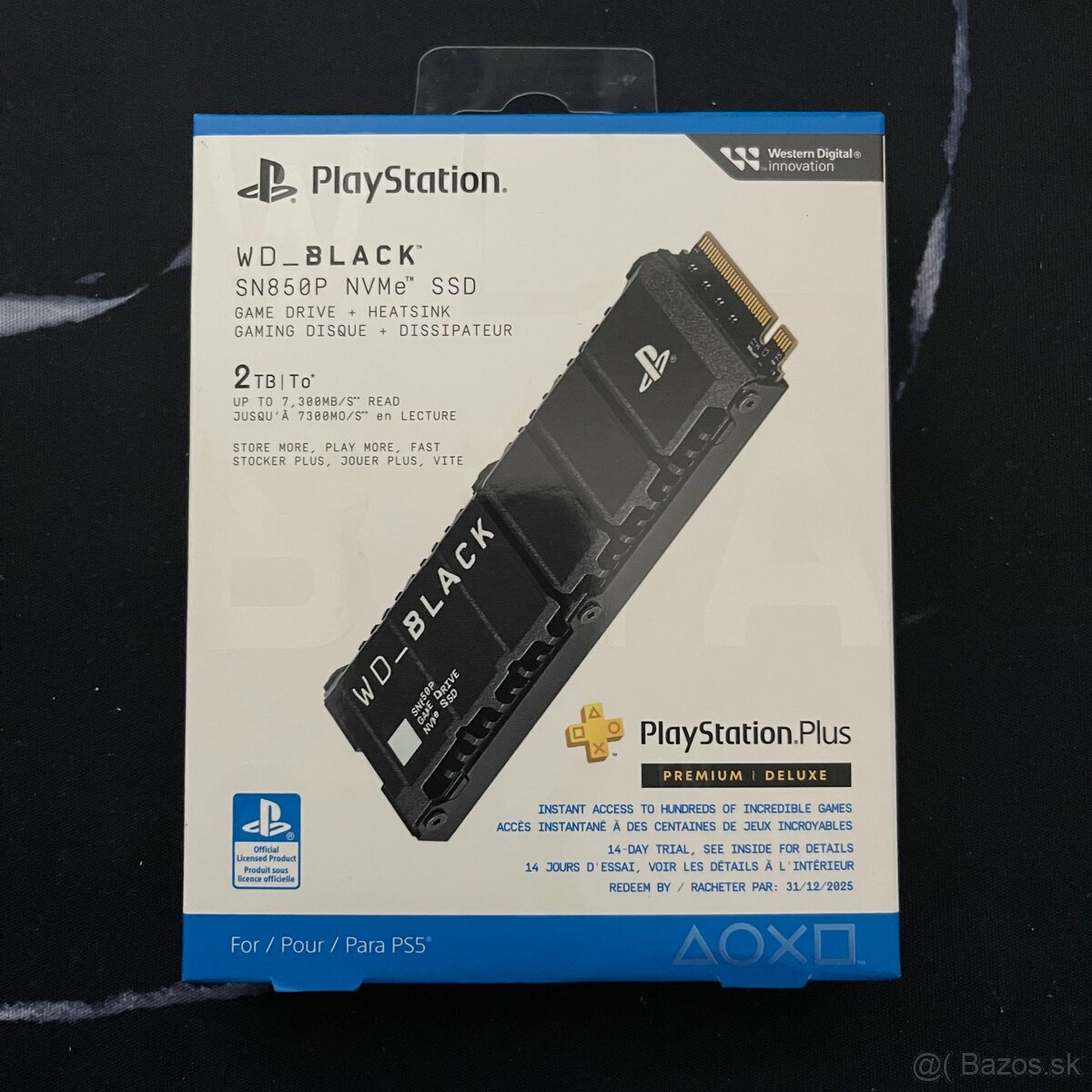 Predám SSD od WD SN850P 2TB Playstation edition