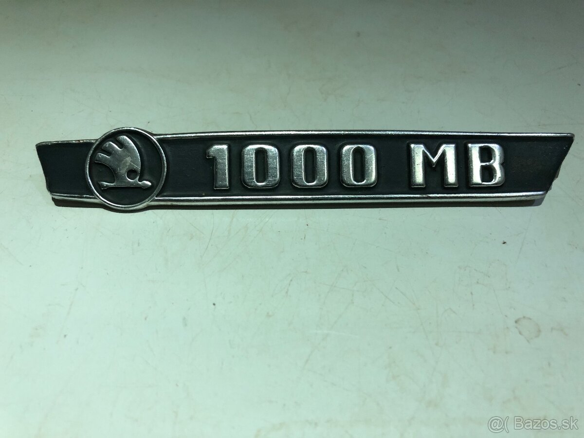 Škoda 1000MB nápis-zadný.