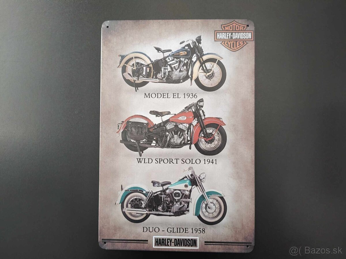 Plechová retro tabuľa Harley