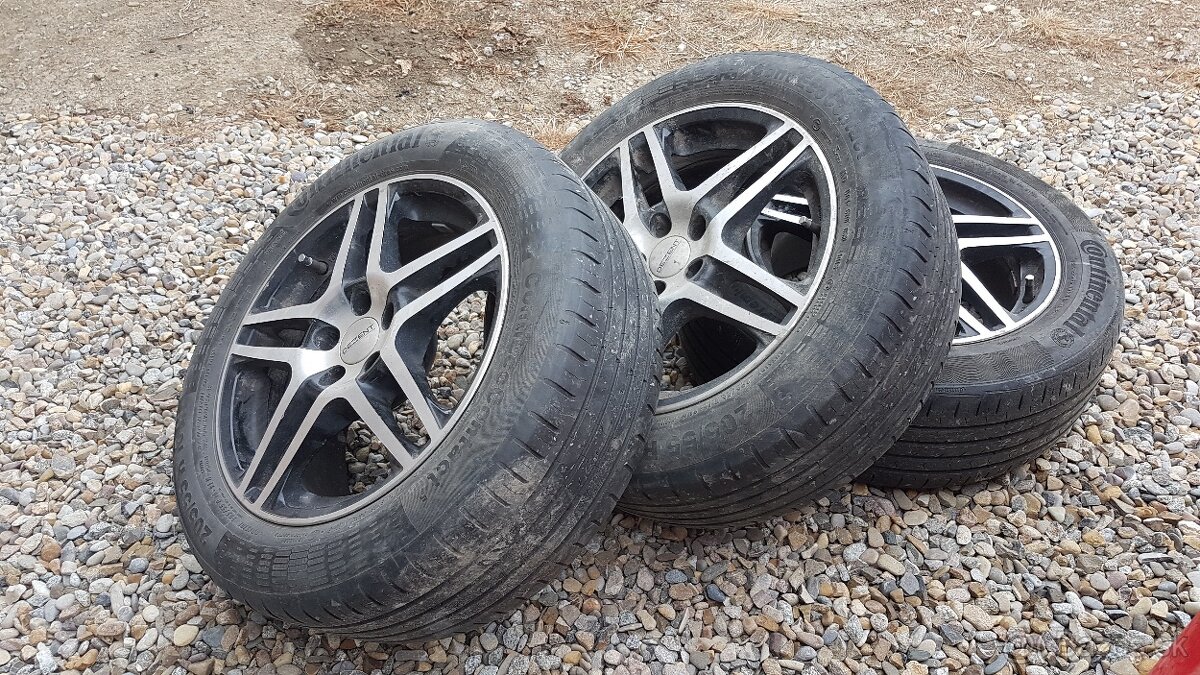 Elektróny dezent 5x100 + pneu 205/55R16 - 3ks