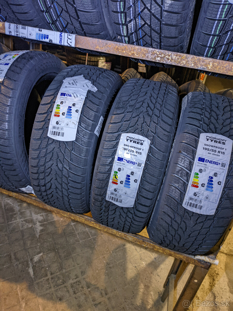 NOVÉ/ZIMNÉ pneumatiky NOKIAN 195/55 R15 85H