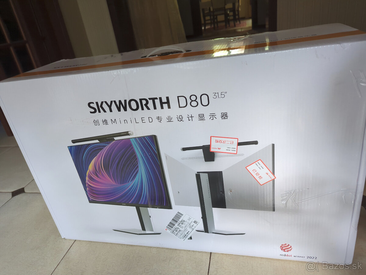 Skyworth F32D80U, 32", 4K, HDR1000, MiniLED 144Hz, 1152Zones