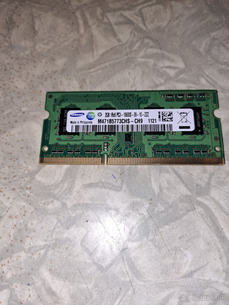 Predám RAMku do notebooku 2GB DDR3 SAMSUNG.