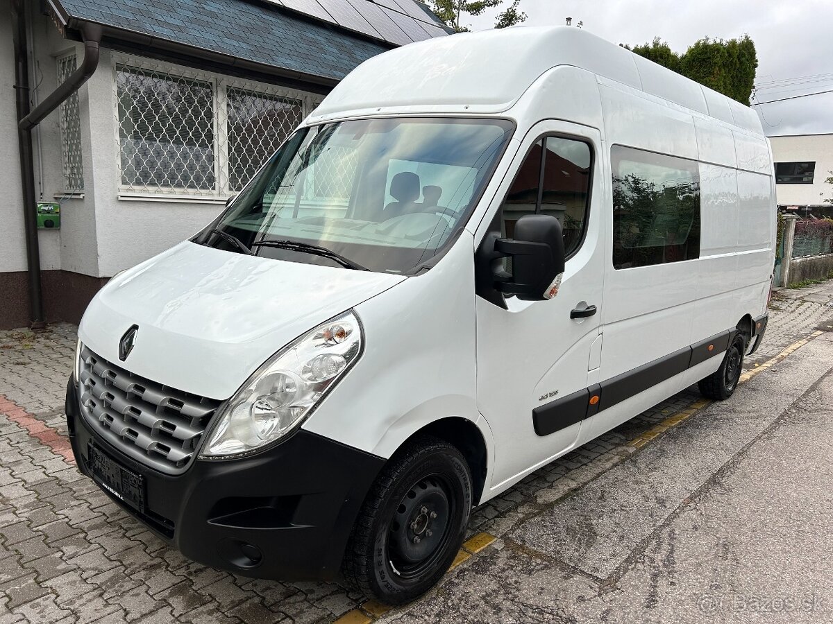 RENAULT MASTER 2,3 92kW, L3 H3, r.v.2012, 6 MIESTNE, KLÍMA,