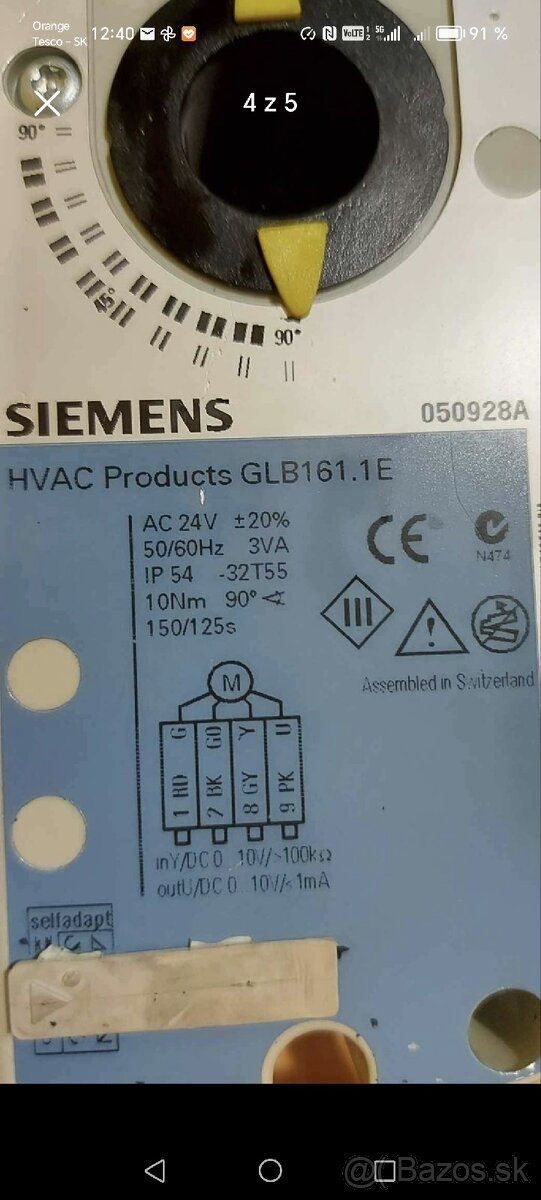 Servopohon Siemens GLB 161.1E, 24 V (GLB161.1E