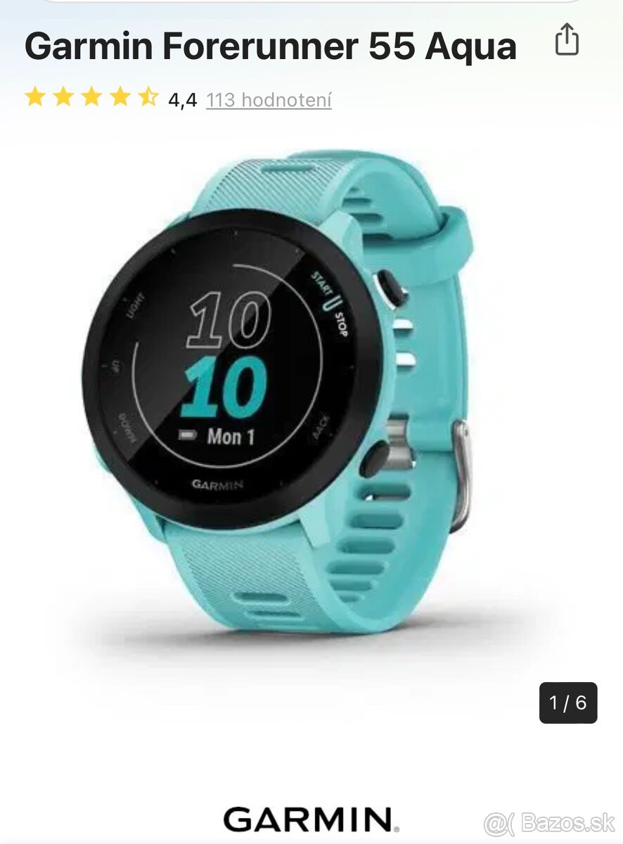 Ponúkam NOVÉ Garmin Forerunner 55 Aqua