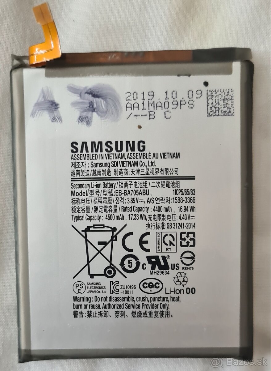 Original bateria Samsung A70