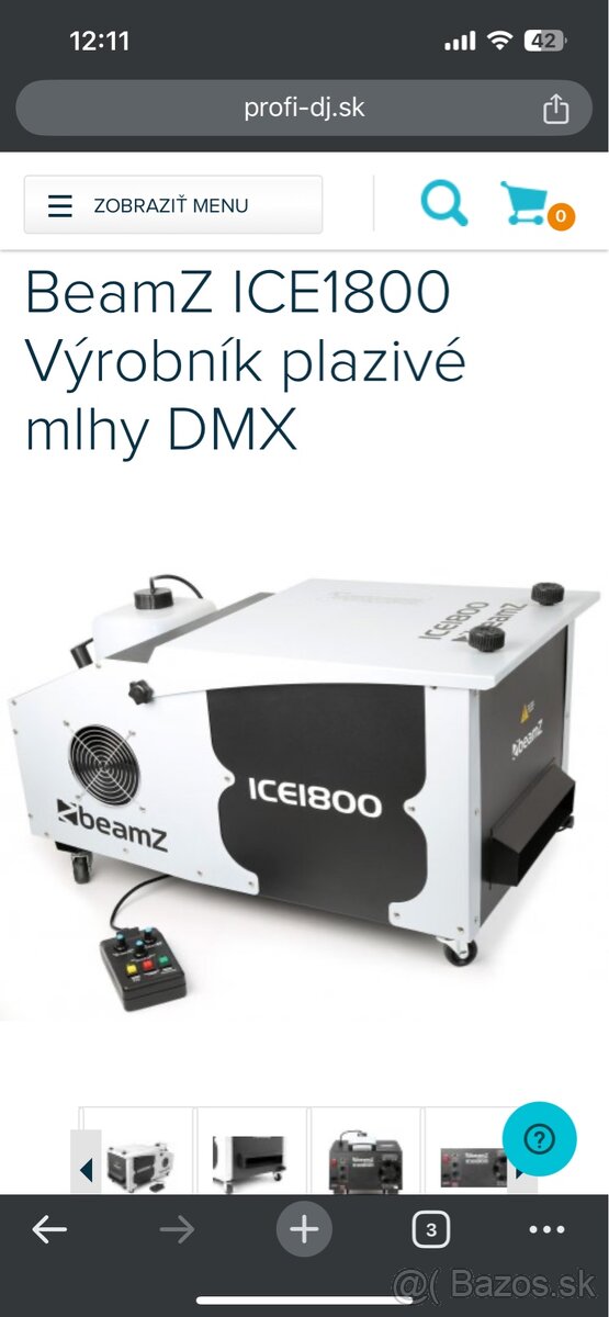 Výrobník plazivej hmly DMX