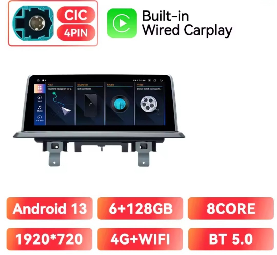 Android CarPlay BMW 1 e81, e82, e 87, e88.