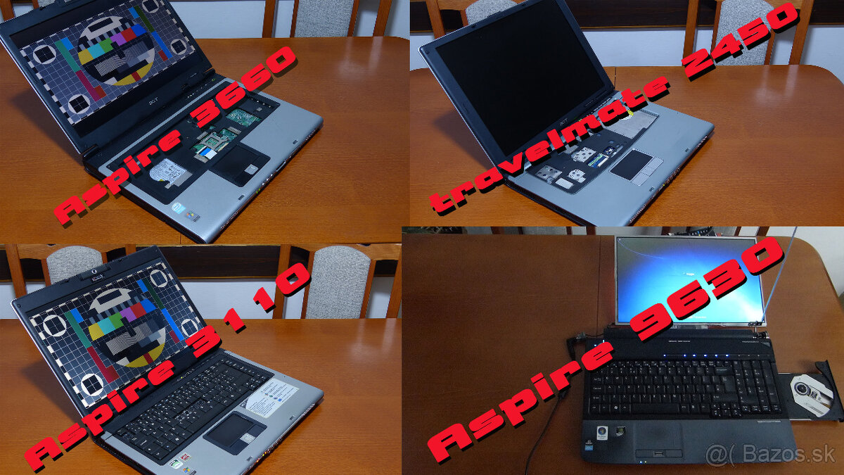 Staré notebooky Acer i plne funkčné i na diely