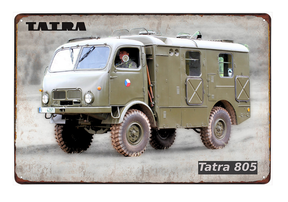 plechová cedule - Tatra 805 armádní