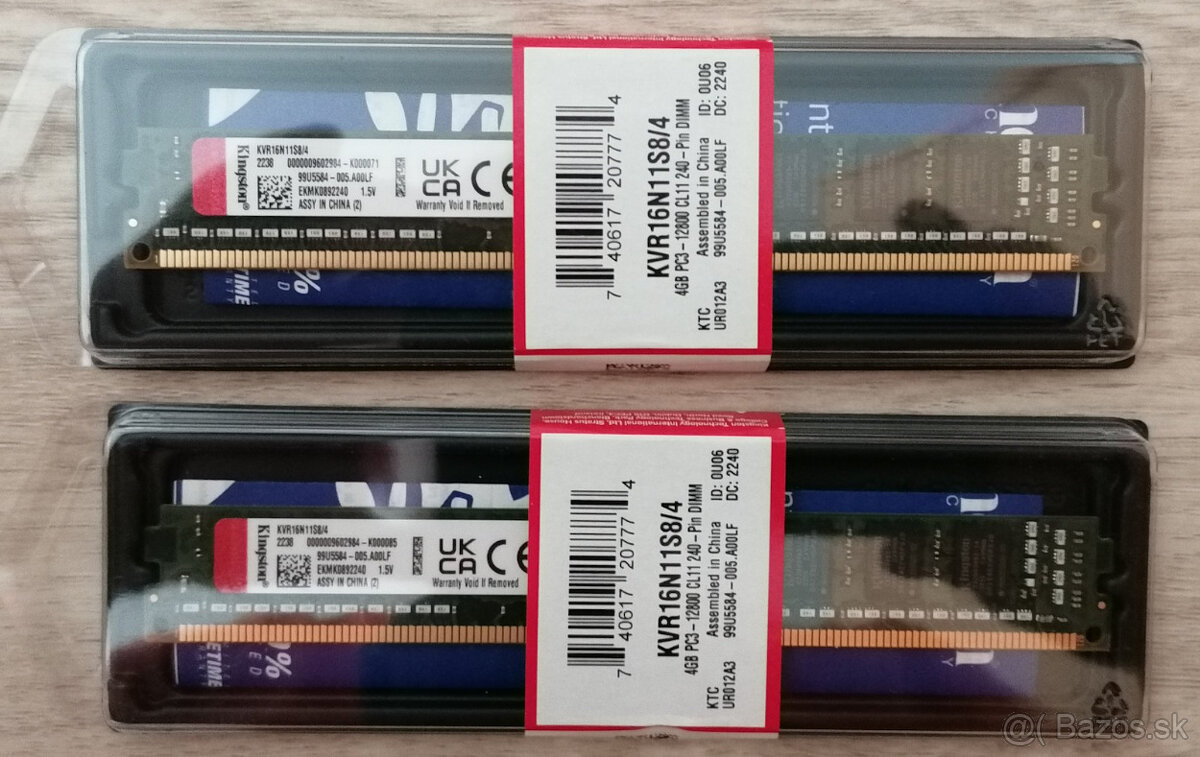 Nove 4GB DDR3 12800 Kingston