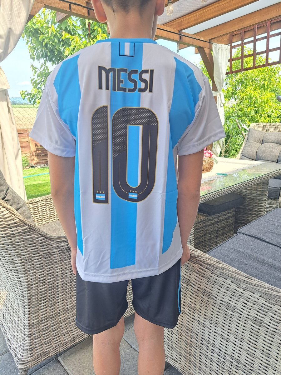 Nenoseny detsky  futbalovy dres Messi Argentína