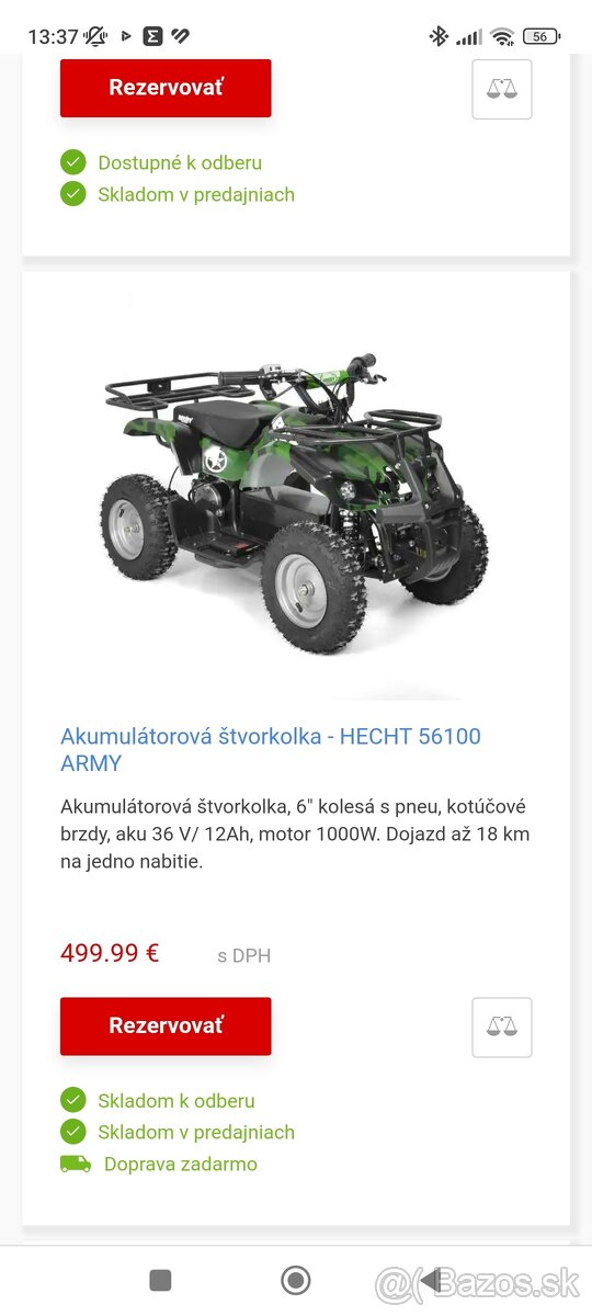 Elektrická Hecht štvorkolka detská