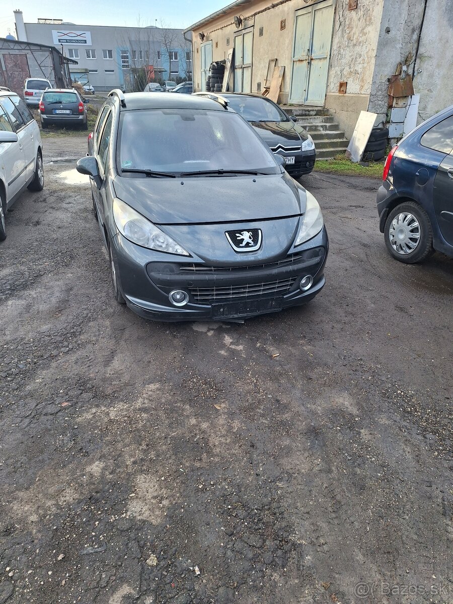 Rozpredám peugeot 207 1.6hdi 80kw rok09 sw