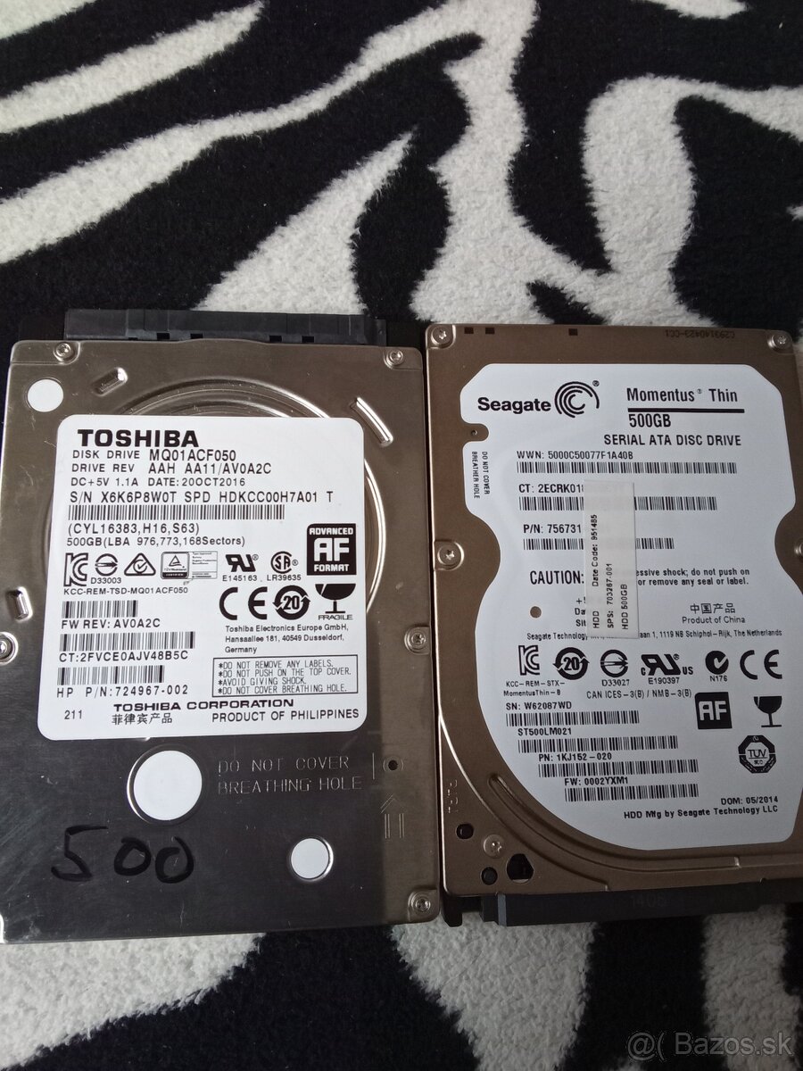 2x HDD,harddisk 500GB