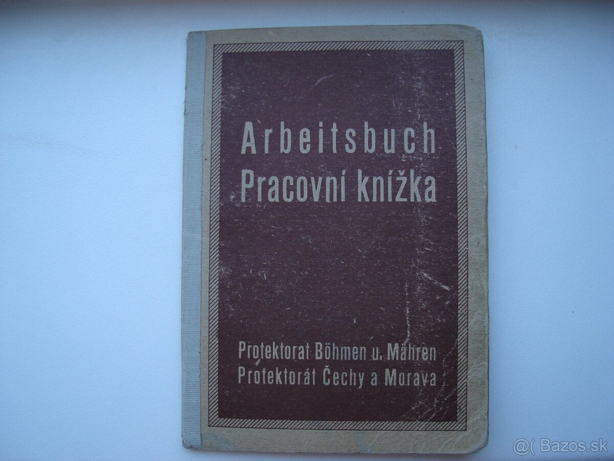 Protektorát - pracovná knižka