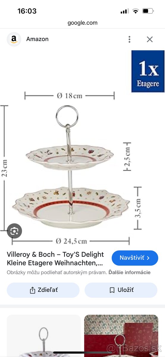 TOY´S DELIGHT - MALÝ ETAŽÉR 24 CM od VILLEROY & BOCH/topstav