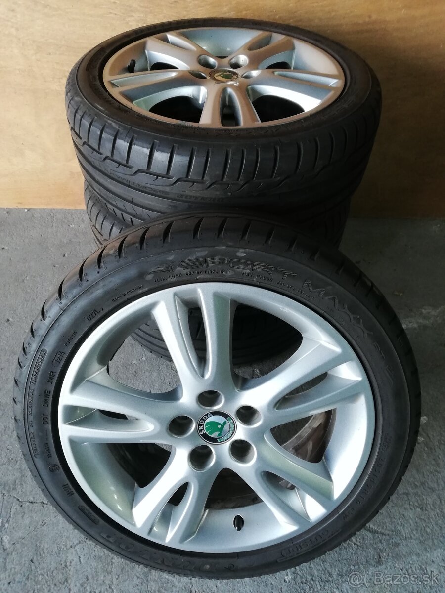 16" 5x100 kolesá na Škoda Fábia, Rapid letné pneu 205/45 r16