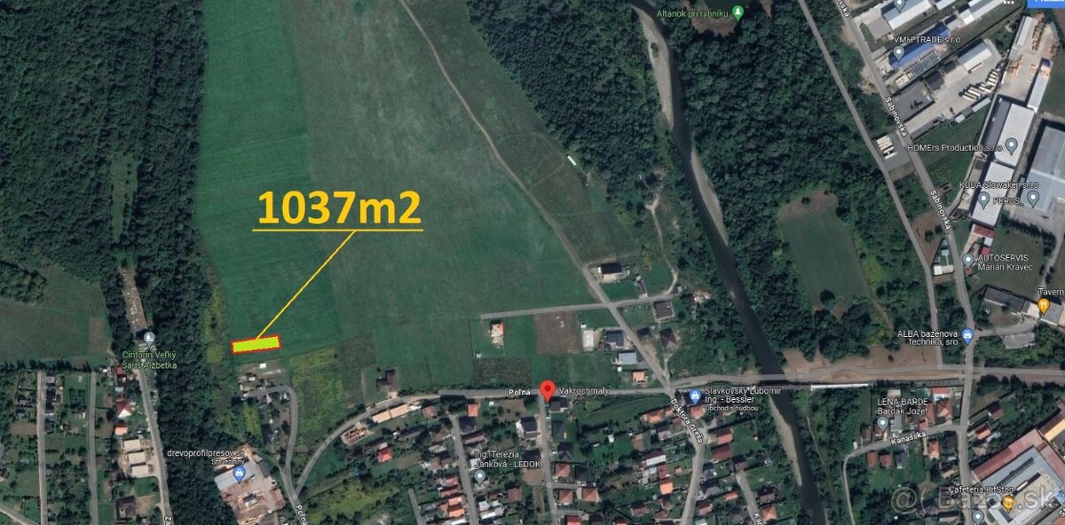 Pozemok - Veľký Šariš 1037m2