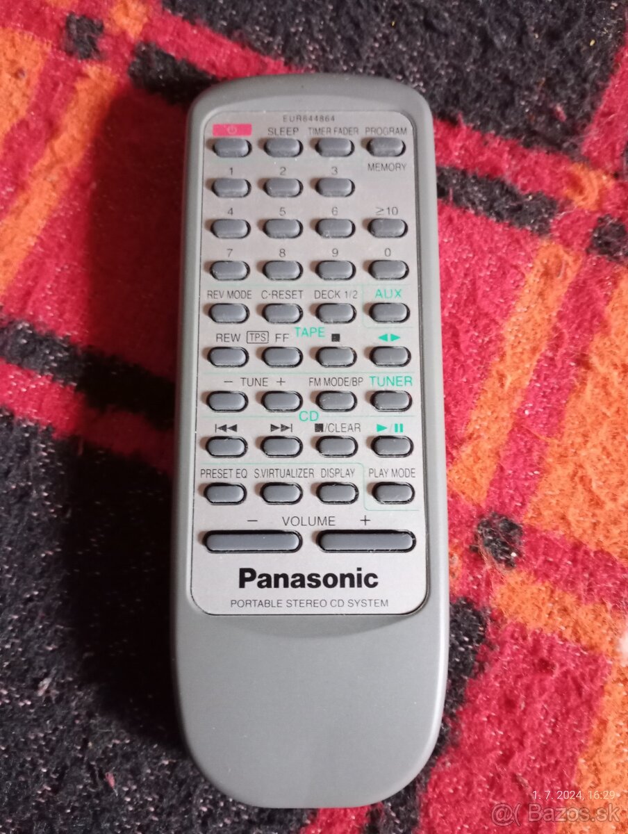 Panasonic RX-ED 50 diaľkové originál