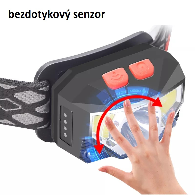 šikovná led čelovka, Bezdotykový sensor