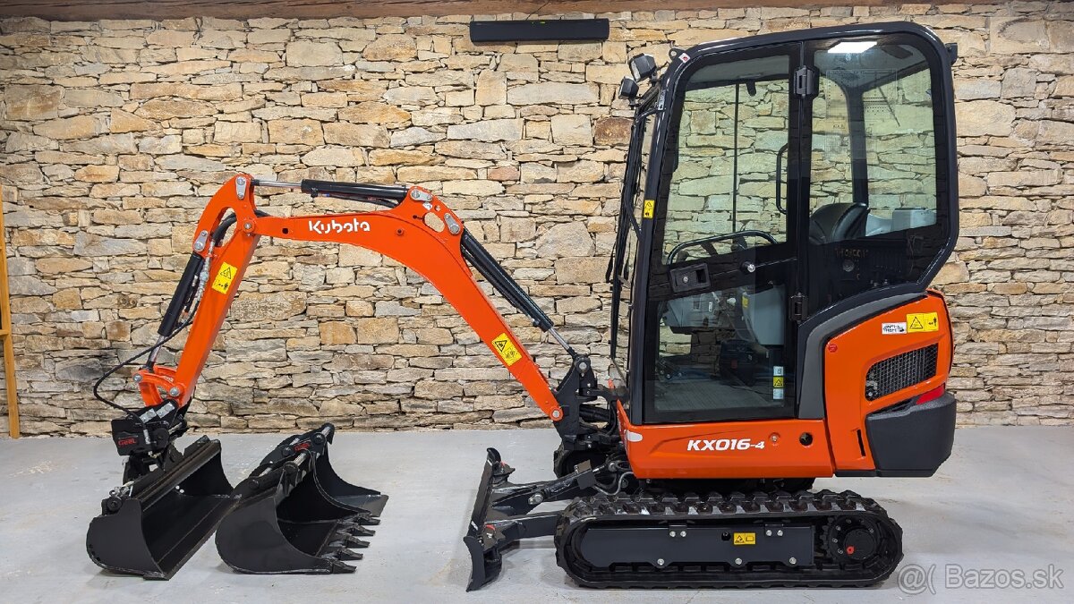 Minibagr Kubota KX016-4, rok 2023, nový stroj