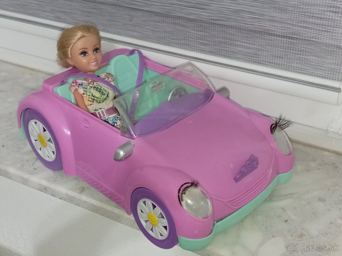 Detské barbie autíčko s bábikou