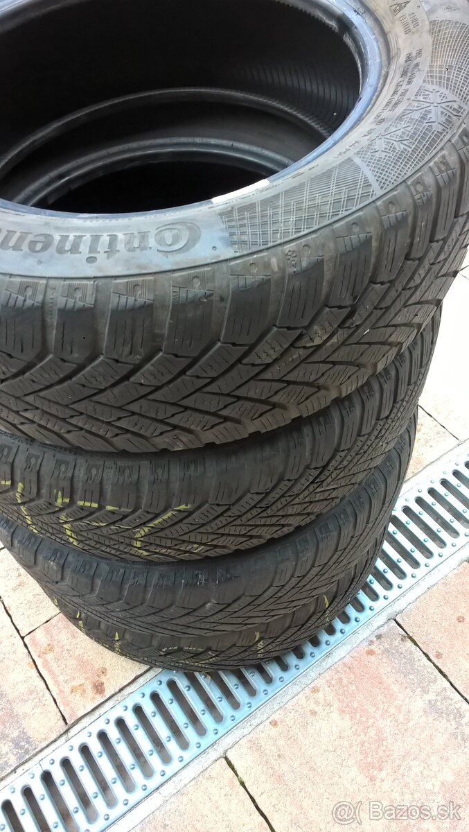 4 ks ZIMNÉ 185/60 R14 82T CONTINENTAL 5 mm 2018 LEN 15-€/kus