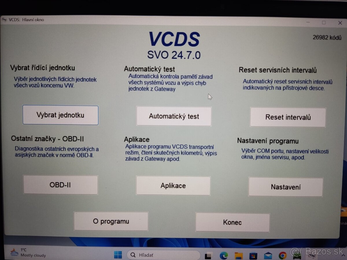 Ponúkam základnú diagnostiku VCDS 24.7. (NEPREDÁVAM)