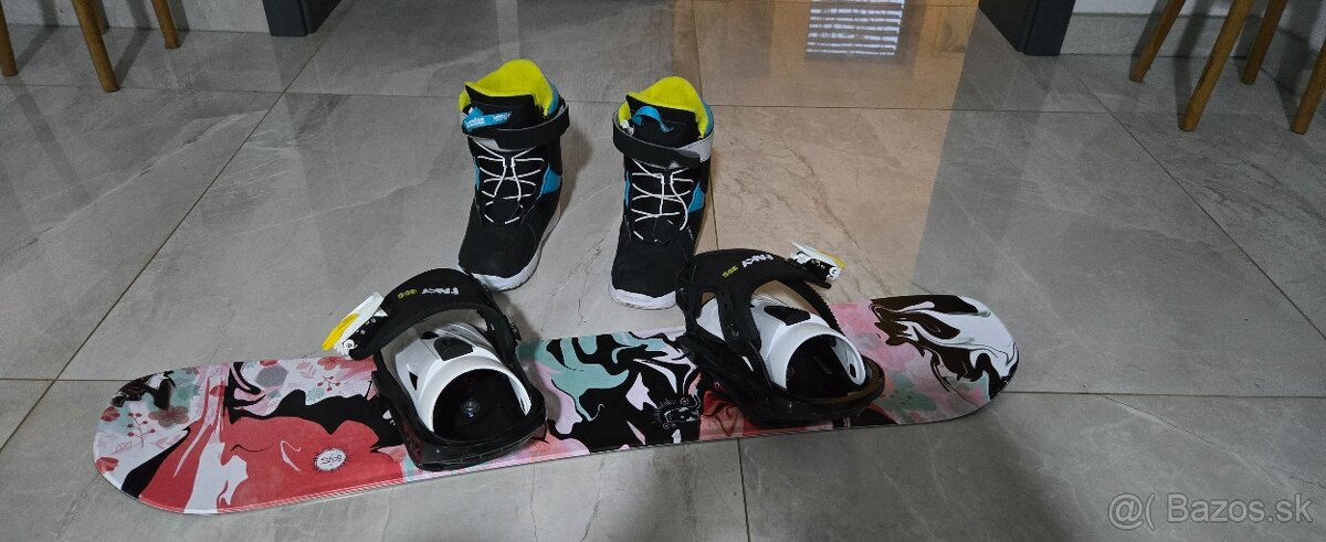 Predam detsky snowboard K2 100 cm + viaz+obuv 34