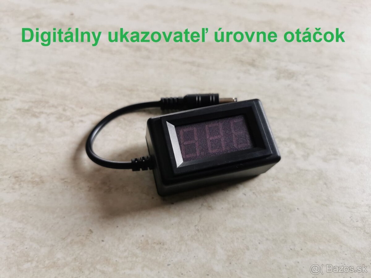 Digitálny ukazovateľ otáčok ventilátora pre dymbox