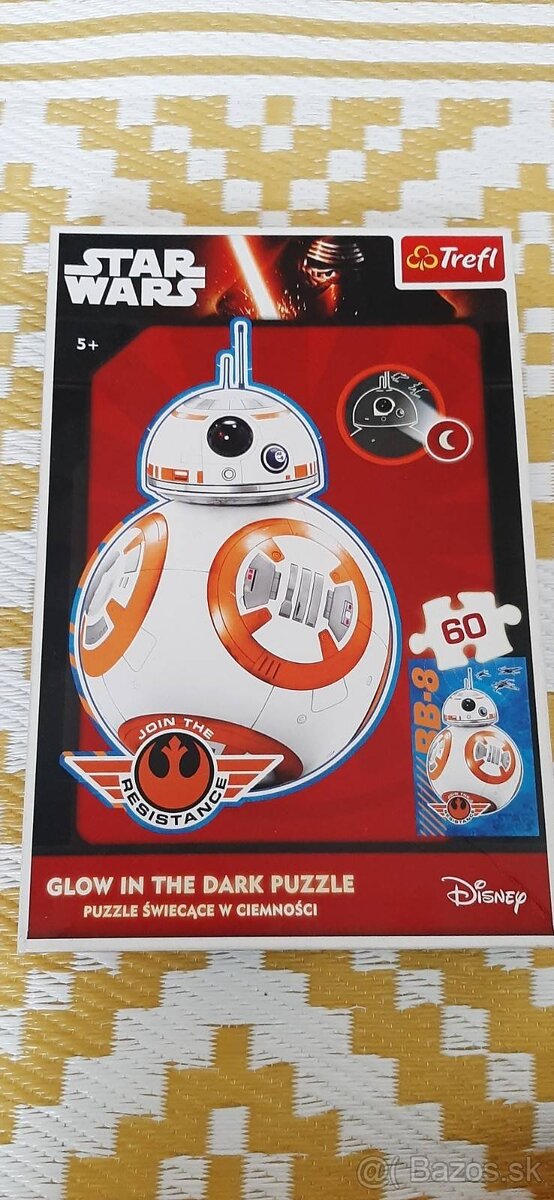 Svietiace puzzle Star wars, 60dielikov