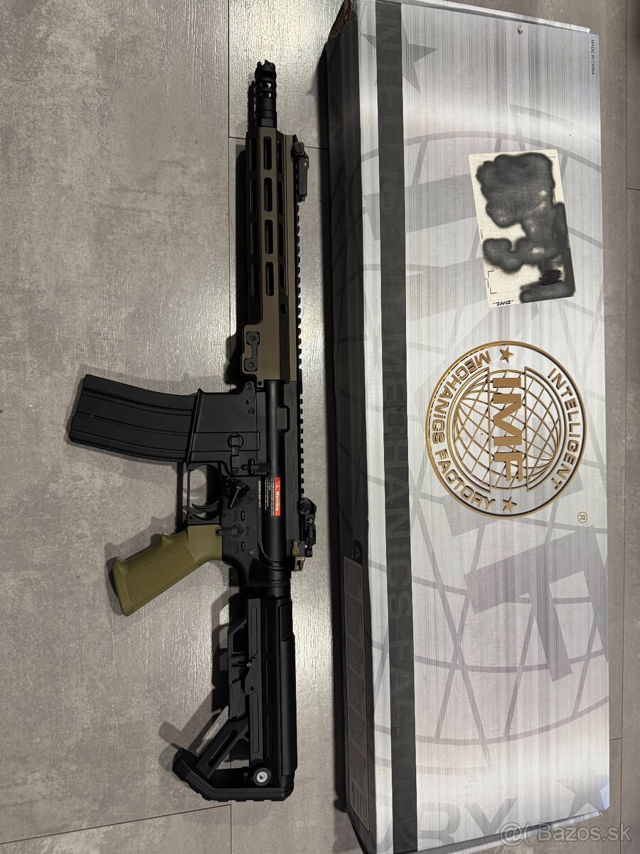 Airsoftová zbraň M4 M-Lok - čierna, celokov, GBBR, Golden Ea