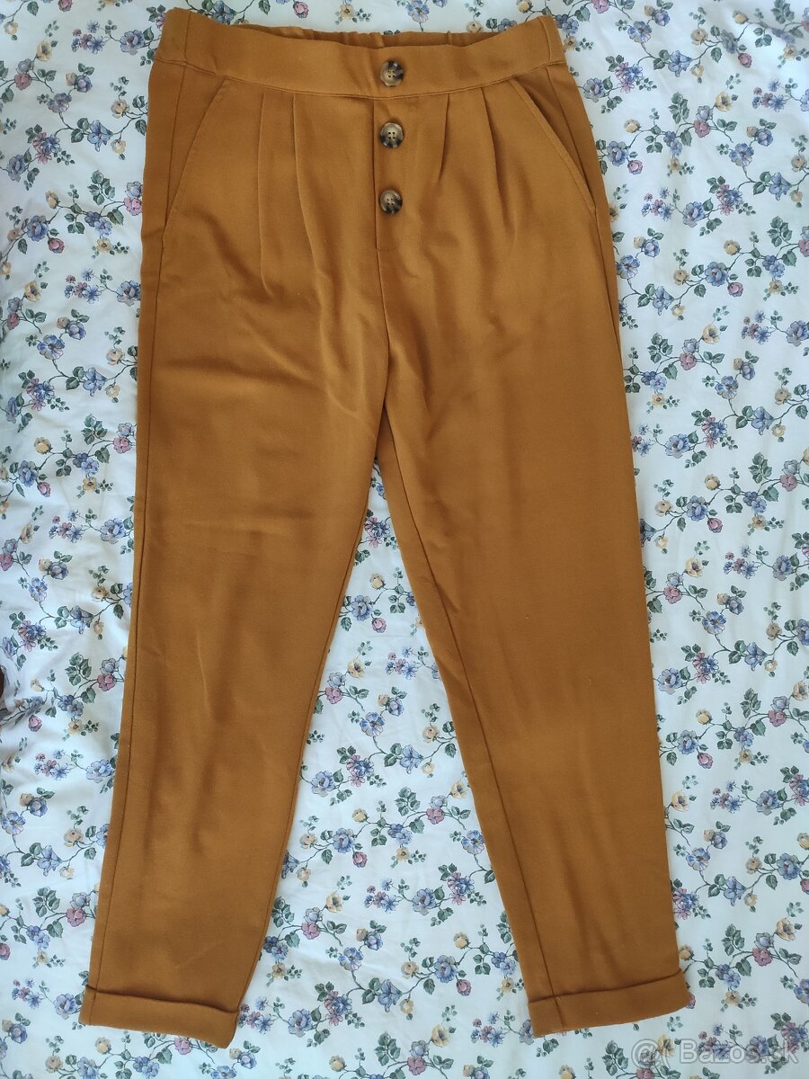 Horčicové žlté nohavice XS/S 34/36