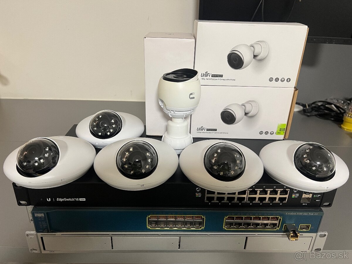 Ubiquiti Unifi Kamerový set, 8xPOE Kamera, NVR, SWICH,