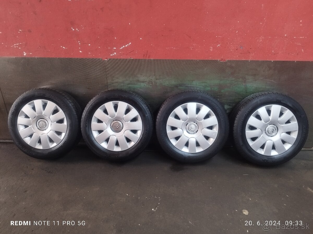 Predám tieto al.disky 4x108 R15 originál Citroen 185/65 R15