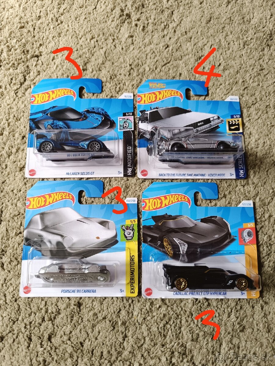 Autíčka Hotwheels mix