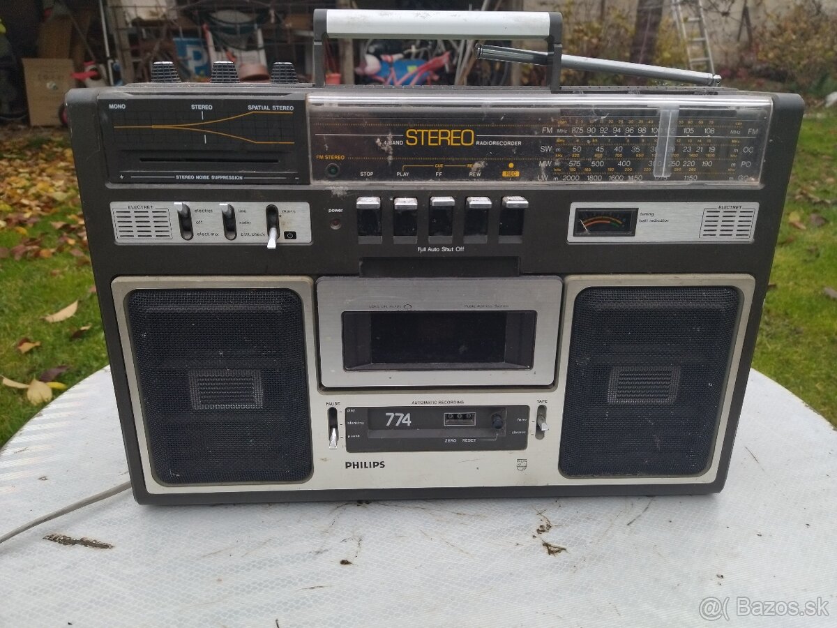 Philips 774 Rádiokazetový rekordér  Boombox 1978 (70 roky)