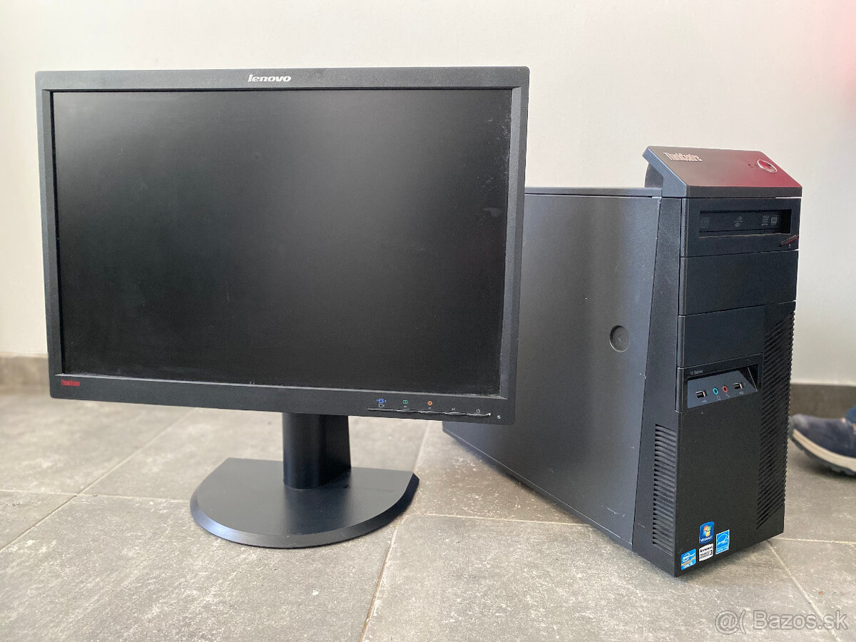 monitor + počítač LENOVO M82 - i5-3550 8GB RAM 240GB SSD - 1