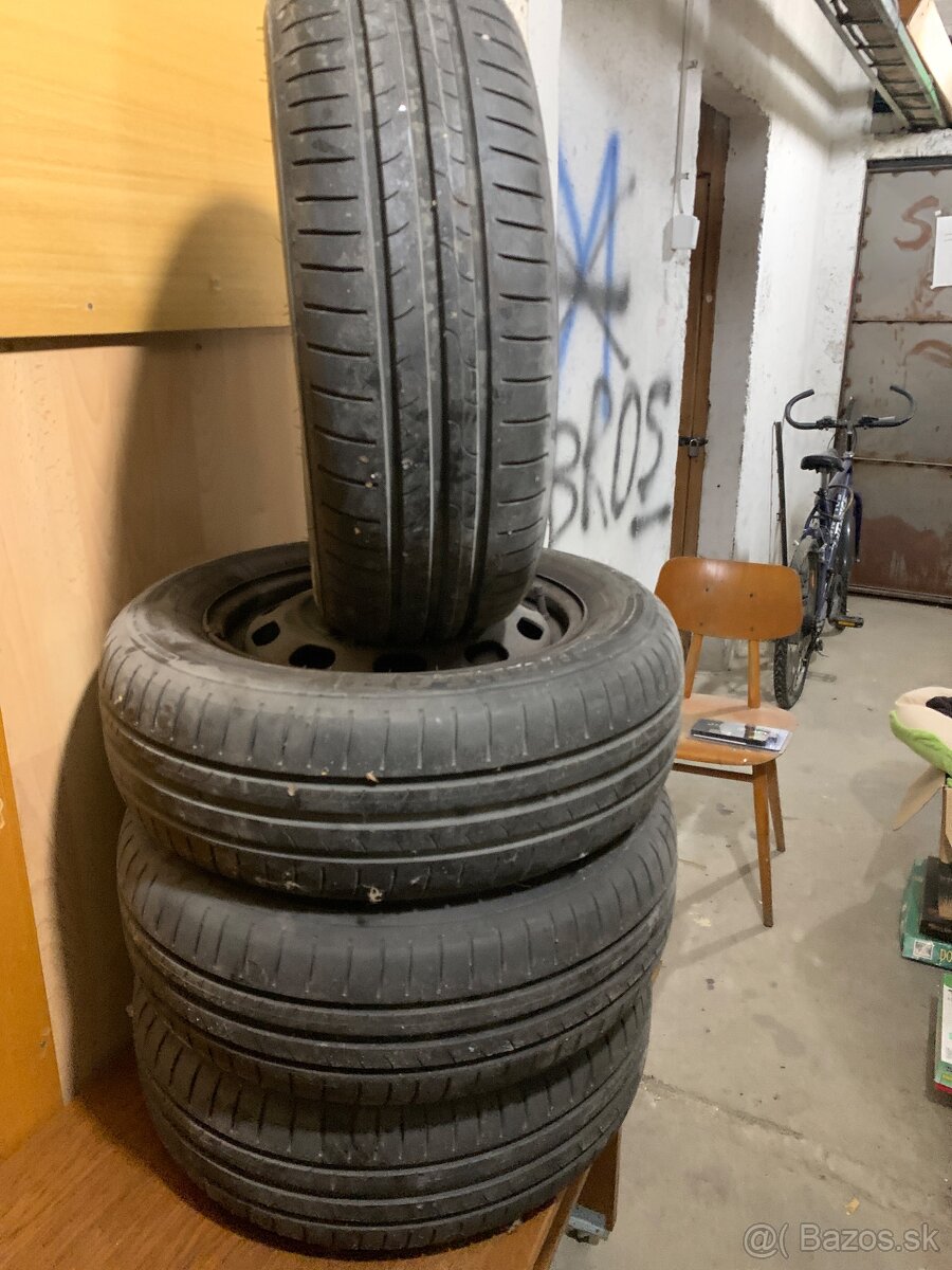 5x100 disky s letnými pneumatikami 195/65 R15