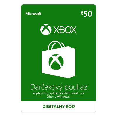 Xbox darčeková karta v hodnote 50€